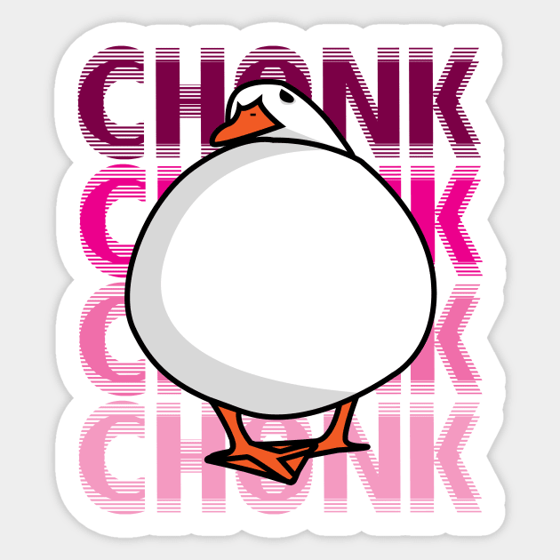 pink chonky round duck Sticker by SpicyNoodle